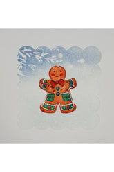 Şirin Yılbaşı Kurabiye Adam Desenli Dijital Baskılı Kokteyl Peçetesi